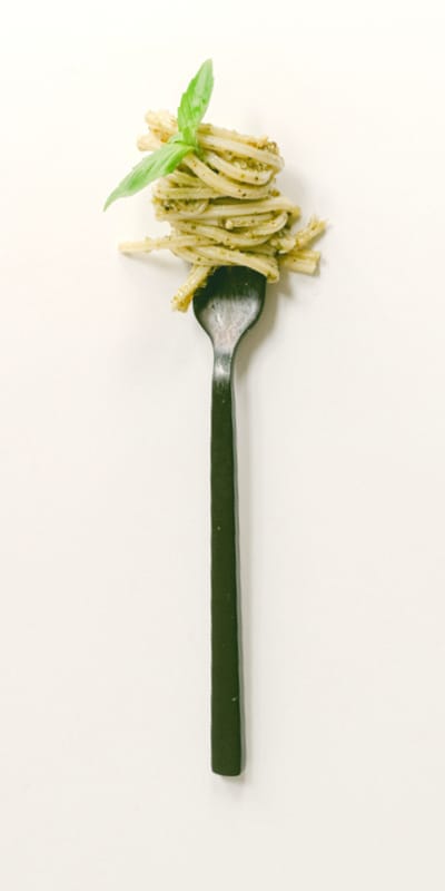 Fork twirled with spaghetti
